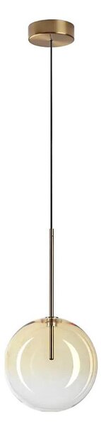 Ideal Lux - Lampadario LED a sospensione con filo EQUINOXE 1xG4/2W/230V diametro 20 cm ottone/fumé