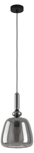 Eglo 39997 - Lampadario a sospensione con filo BOVINO 1xE27/40W/230V fumé