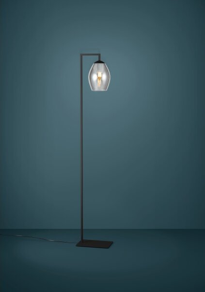Eglo 390256 - Lampada con piedistallo ESTANYS 1xE27/40W/230V fumé