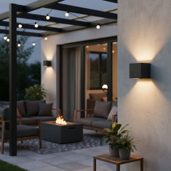 Ideal Lux - Applique a LED da esterno ATOM LED/12W/230V IP54 antracite