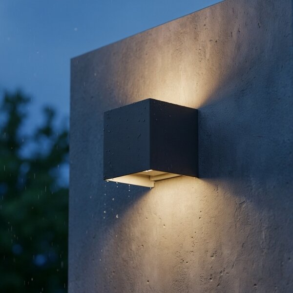 Ideal Lux - Applique a LED da esterno ATOM LED/12W/230V IP54 antracite
