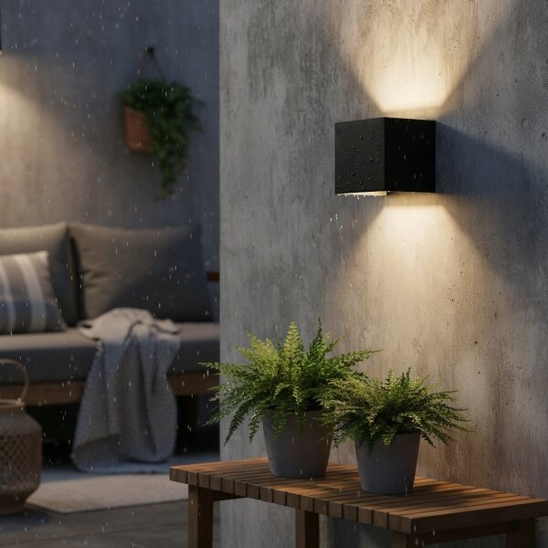Ideal Lux - Applique a LED da esterno ATOM LED/12W/230V IP54 nero