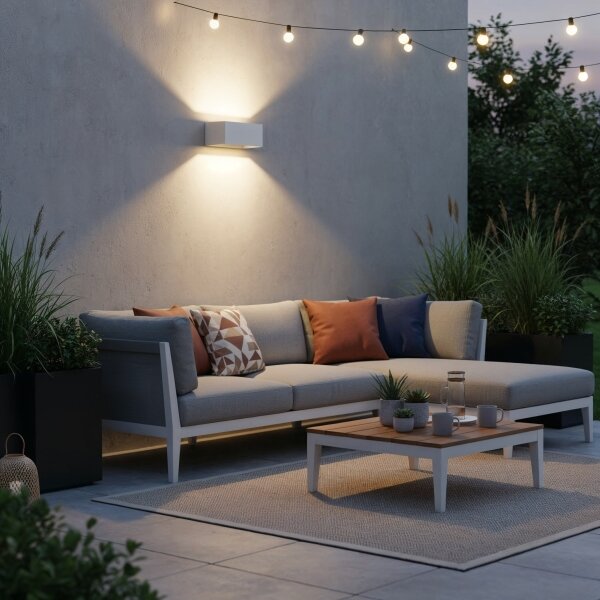 Ideal Lux - Applique a LED da esterno ATOM LED/25W/230V IP54 bianco