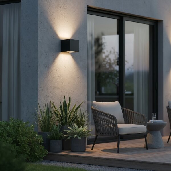 Ideal Lux - Applique a LED da esterno ATOM LED/12W/230V IP54 nero