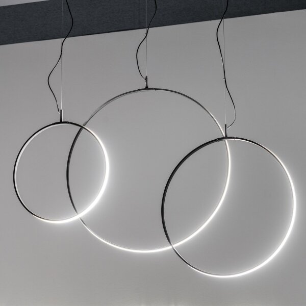Ideal Lux - Lampadario LED a sospensione con filo CIRCUS LED/29W/230V diametro 44 cm CRI 90 nero