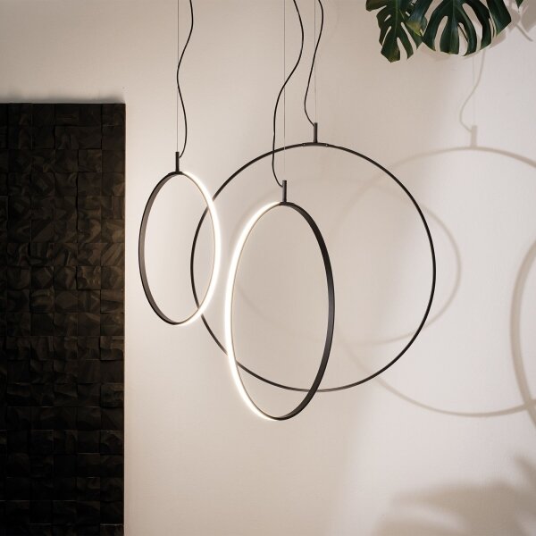 Ideal Lux - Lampadario LED a sospensione con filo CIRCUS LED/29W/230V diametro 44 cm CRI 90 nero