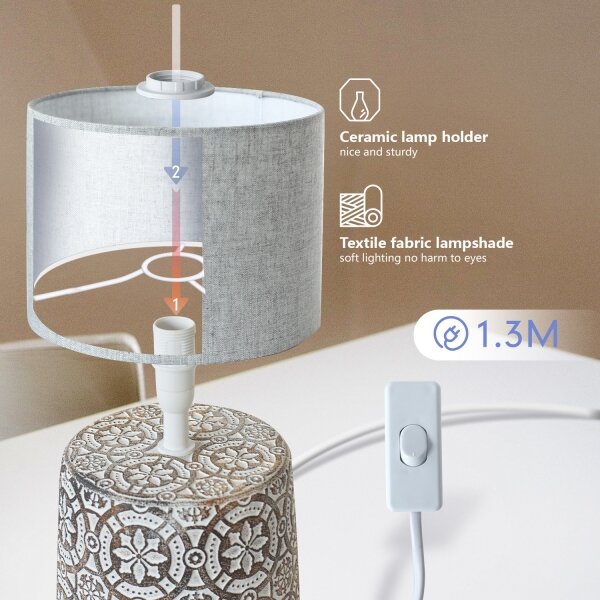 Aigostar - Lampada da tavolo 1xE14/40W/230V