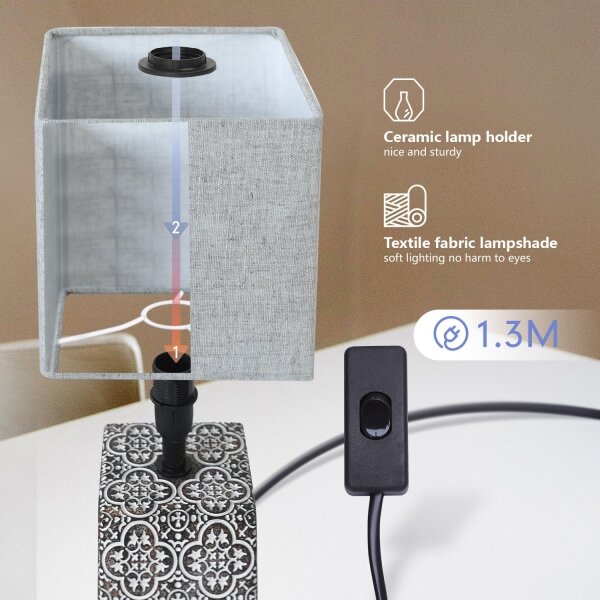 Aigostar - Lampada da tavolo 1xE14/40W/230V