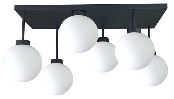 Lampadario a plafone DEA 6xE14/60W/230V nero/bianco
