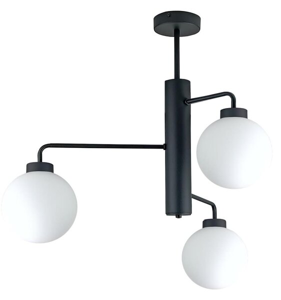 Lampadario a sospensione con supporto rigido FLEX 3xE27/60W/230V nero/bianco