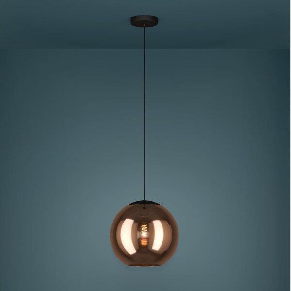 Eglo 390089 - Lampadario a sospensione con filo CORDOBA 1xE27/40W/230V rame