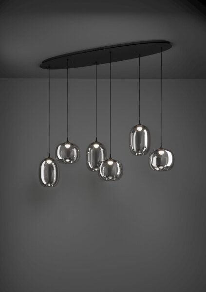 Eglo 390415 - Lampadario a sospensione con filo LED dimmerabile LARVA 6xLED/3,7W/230V 2700-6500K+RC