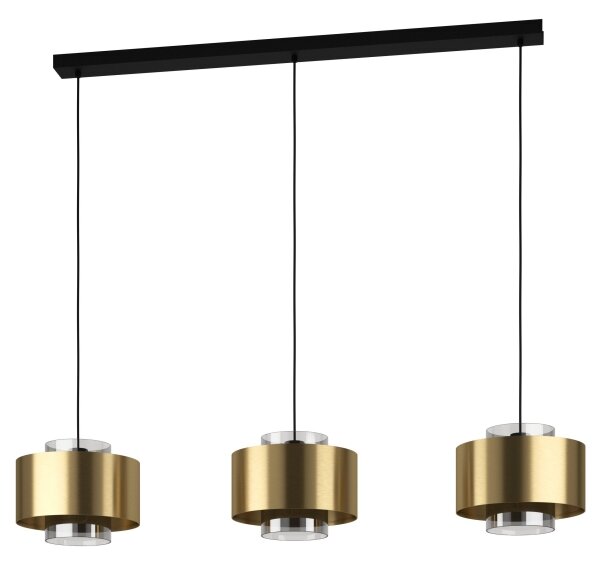 Eglo 390067 - Lampadario a sospensione con filo DUGLIA 3xE27/40W/230V oro