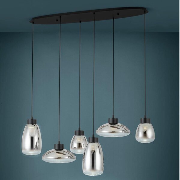 Eglo 390301 - Lampadario a sospensione con filo LED dimmerabile SARNARRA 6xLED/5,4W/230V 2700K