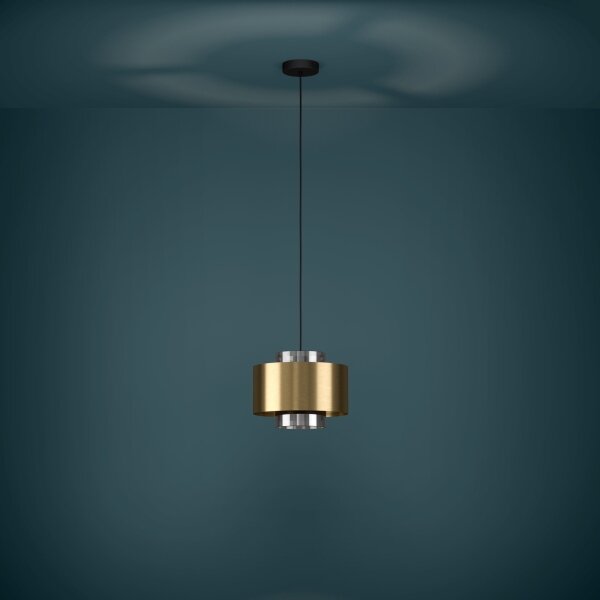 Eglo 390066 - Lampadario a sospensione con filo DUGLIA 1xE27/40W/230V oro