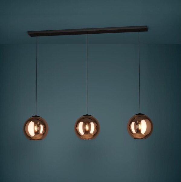 Eglo 390095 - Lampadario a sospensione con filo CORDOBA 3xE27/40W/230V rame