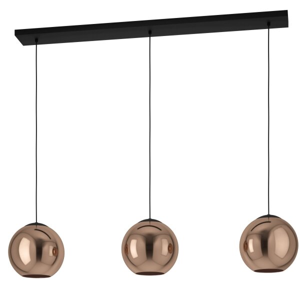 Eglo 390095 - Lampadario a sospensione con filo CORDOBA 3xE27/40W/230V rame