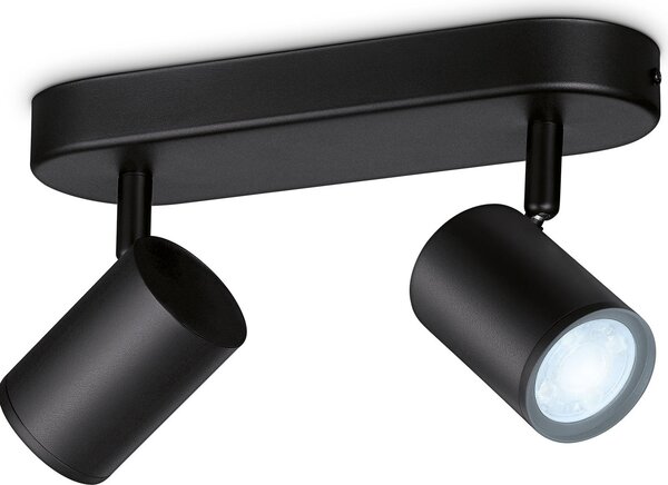 Philips WiZ bianco sintonizzabile 8719514551831 Faretto IMAGEO 2xGU10 10W/700lm 2700-6500K nero dimmerabile