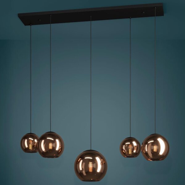 Eglo 390388 - Lampadario a sospensione con filo CORDOBA 5xE27/40W/230V rame
