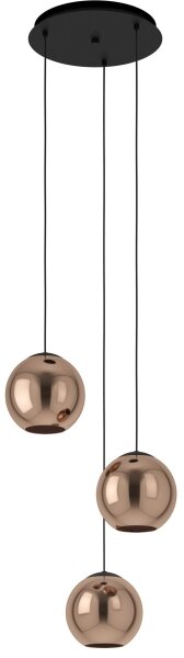 Eglo 390094 - Lampadario a sospensione con filo CORDOBA 3xE27/40W/230V rame