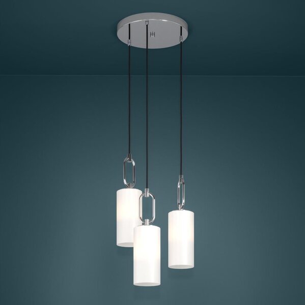 Eglo 390128 - Lampadario a sospensione con filo MAJANA 3xE27/40W/230V cromo lucido