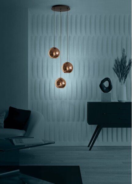 Eglo 390094 - Lampadario a sospensione con filo CORDOBA 3xE27/40W/230V rame