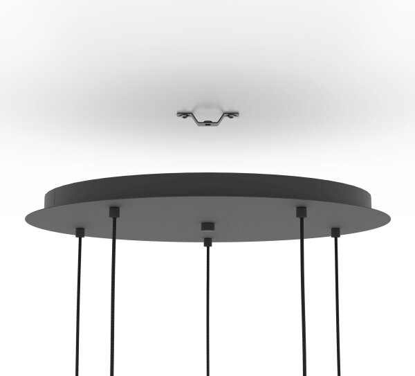 Eglo 390183 - Lampadario a sospensione con filo SERENARA 5xE27/40W/230V nero/oro