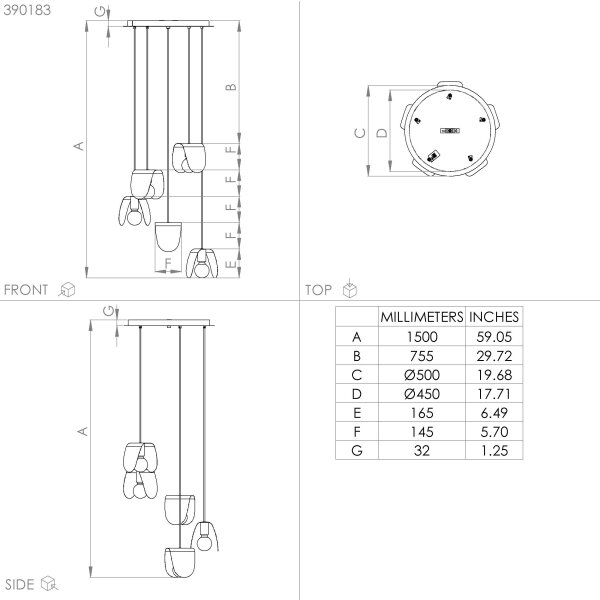 Eglo 390183 - Lampadario a sospensione con filo SERENARA 5xE27/40W/230V nero/oro