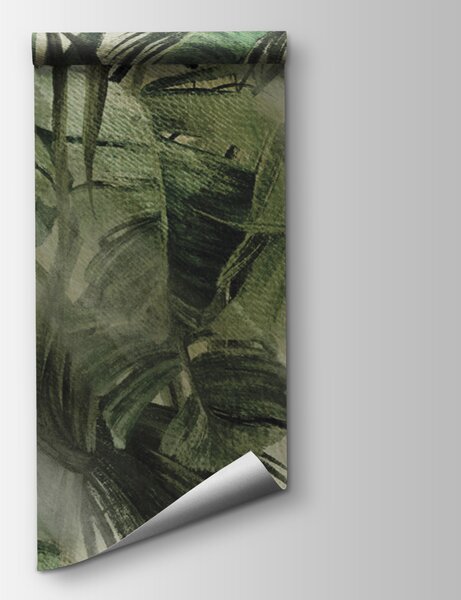 Carta da parati Fogliame rigoglioso immerso in una luce soffusa, Carta da parati Foglie, Carta da parati popolare, u96855 - Tapeko.it
