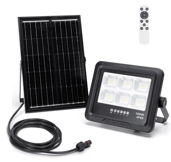 Aigostar - LED Faro solare dimmerabile LED/100W/3,4V IP65 + +TC