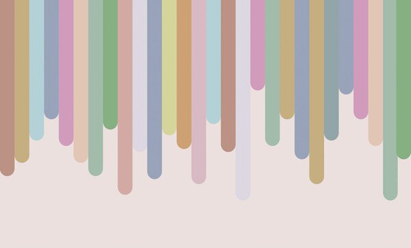 Carta da parati Linee verticali colorate su sfondo bianco, Carta da parati per Bambini, Carta da parati popolare, u96856 - Tapeko.it