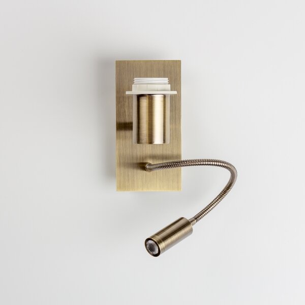 Brilagi - Lampada da parete flessibile LED NUBILA 1xE27/25W/230V + LED/3W ottone/arancione