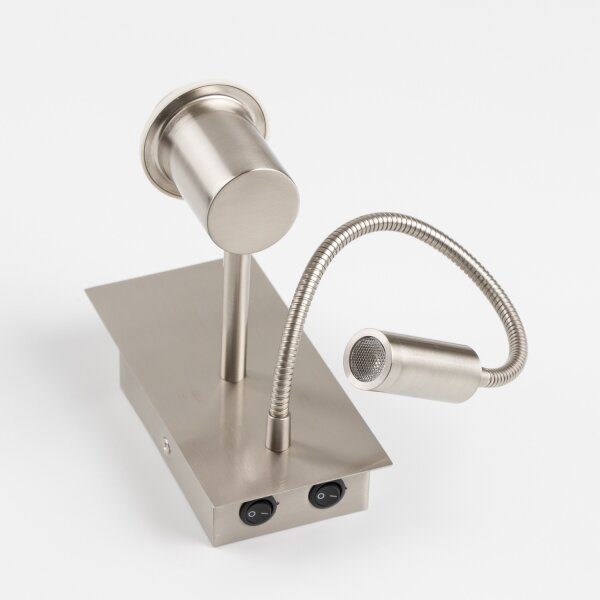 Brilagi - Applique a LED NUBILA 1xE27/25W/230V+ LED/3W cromo/blu scuro