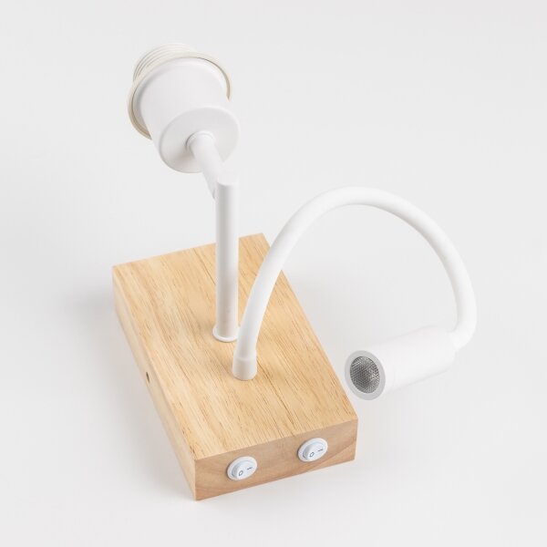 Brilagi - Applique a LED NUBILA WOOD 1xE27/25W/230V + LED/3W quercia/viola