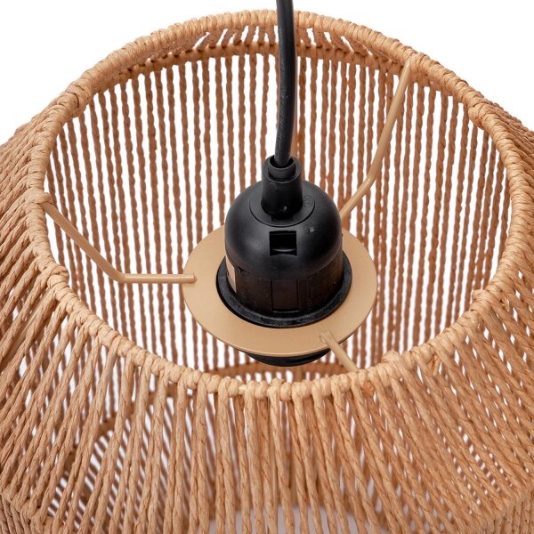Aigostar - Lampadario a sospensione con filo 1xE27/60W/230V beige