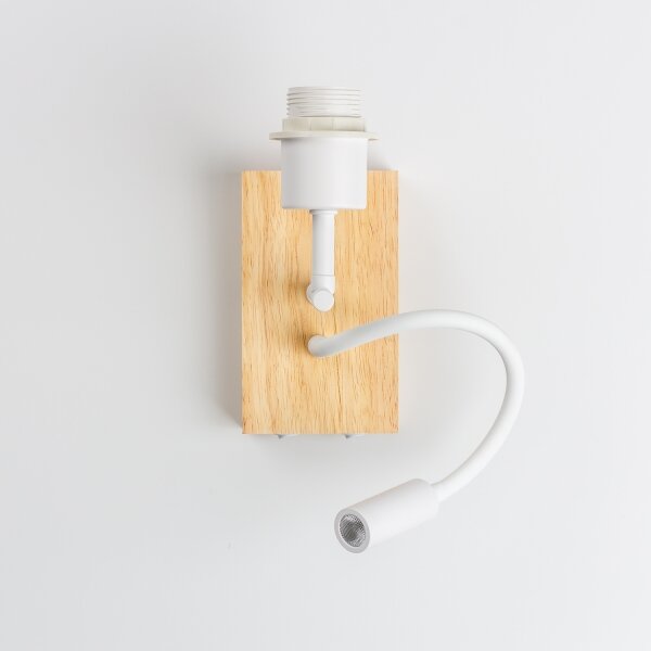 Brilagi - Applique a LED NUBILA WOOD 1xE27/25W/230V + LED/3W quercia/viola