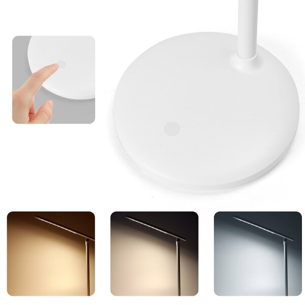 Aigostar - Lampada da tavolo LED dimmerabile ricaricabile 3W 5V 1800mAh