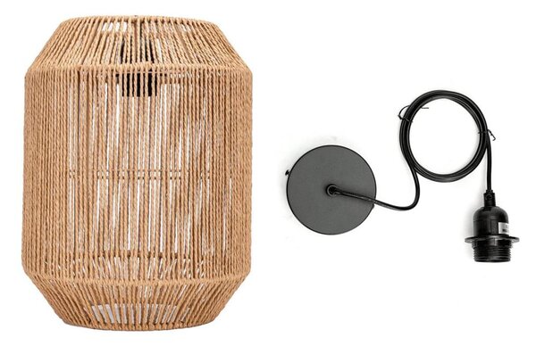 Aigostar - Lampadario a sospensione con filo 1xE27/60W/230V beige