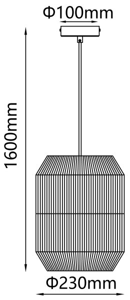 Aigostar - Lampadario a sospensione con filo 1xE27/60W/230V nero