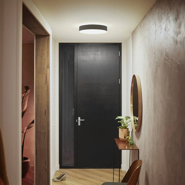 Philips Hue Plafoniera smart Hue, dimmerabile, Nero, Soggiorno / Sala da pranzo, Metallo, Moderno