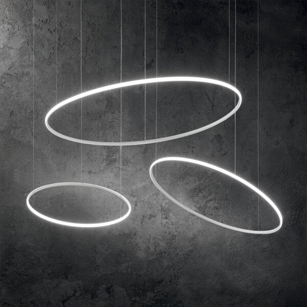 Ideal Lux - Lampadario LED a sospensione con filo HULAHOOP LED/28W/230V 3000K diametro 61 cm CRI 90 bianco