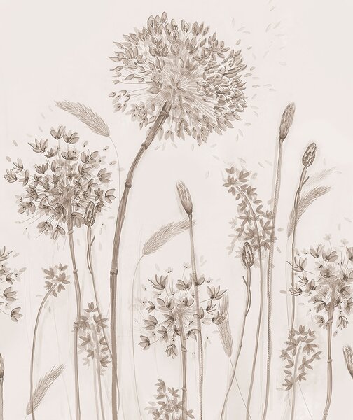 Carta da parati Disegno di un fiore, Carta da parati Floreale, Carta da parati popolare, u96934 - Tapeko.it