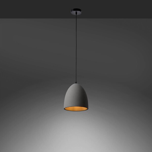 Paul Neuhaus Lampada a sospensione Eton, dimmerabile, Alluminio / Grigio / Zincato, Camera da letto, calcestruzzo / cemento, Lampada a sospensione