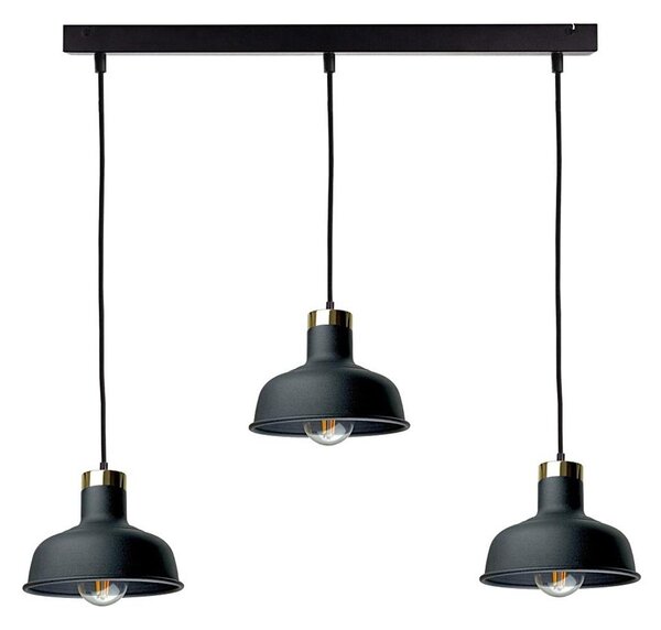Lampadario a sospensione con filo HEBE 3xE27/60W/230V nero