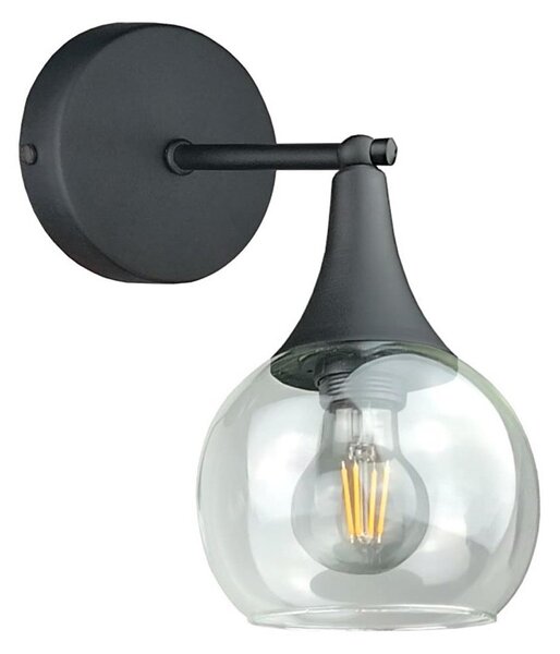 Applique STAR 1xE27/60W/230V nero/limpido