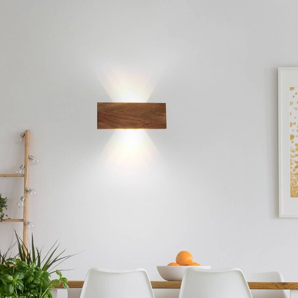 Paul Neuhaus Applique Palma, Legno scuro, Soggiorno / Sala da pranzo, Legno, Moderno, Applique