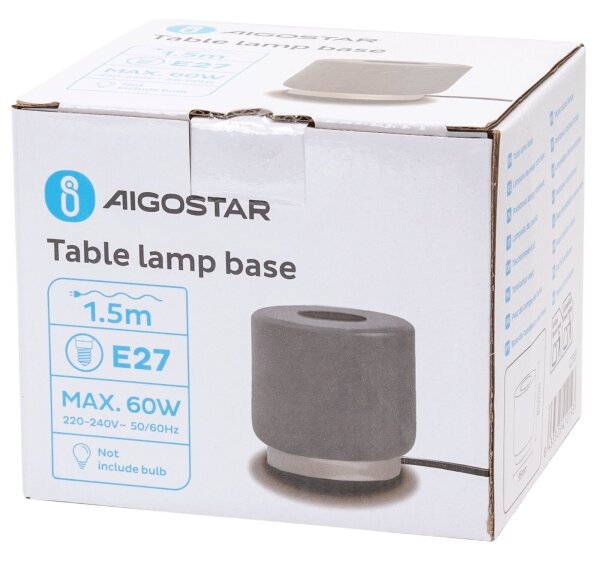 Aigostar - Lampada da tavolo 1xE27/60W/230V grigio