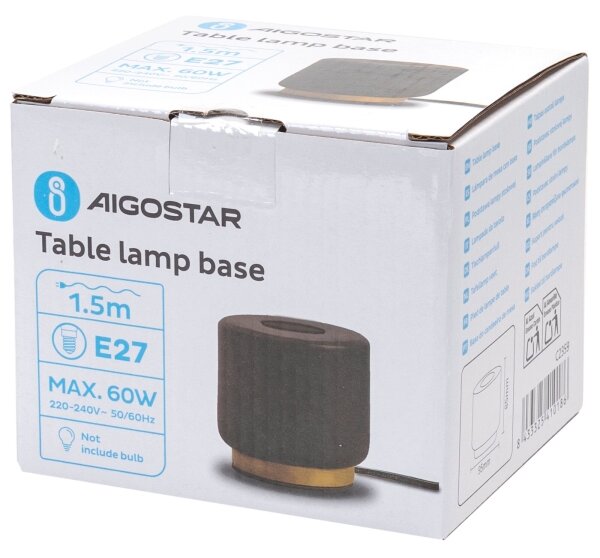 Aigostar - Lampada da tavolo 1xE27/60W/230V nero