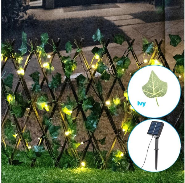 Aigostar - decorazione solare a LED 56xLED/2x0,4m IP65 bianco caldo ivy