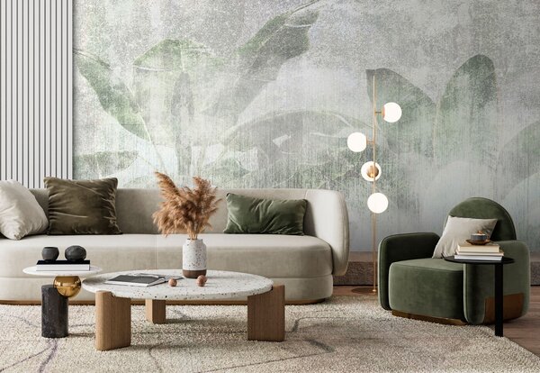Carta da parati Stile loft con palme tropicali, Carta da parati Natura, Carta da parati Foglie, u97030 : Uwalls.it